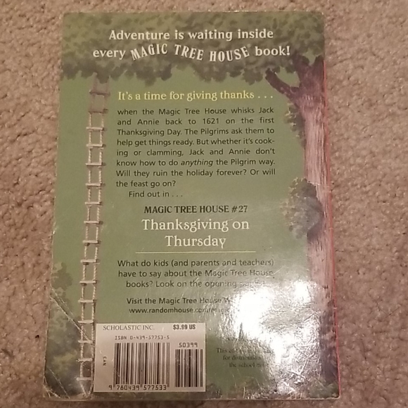 Magic tree house #27 Thanksgiving on thursday - Picture 2 of 2